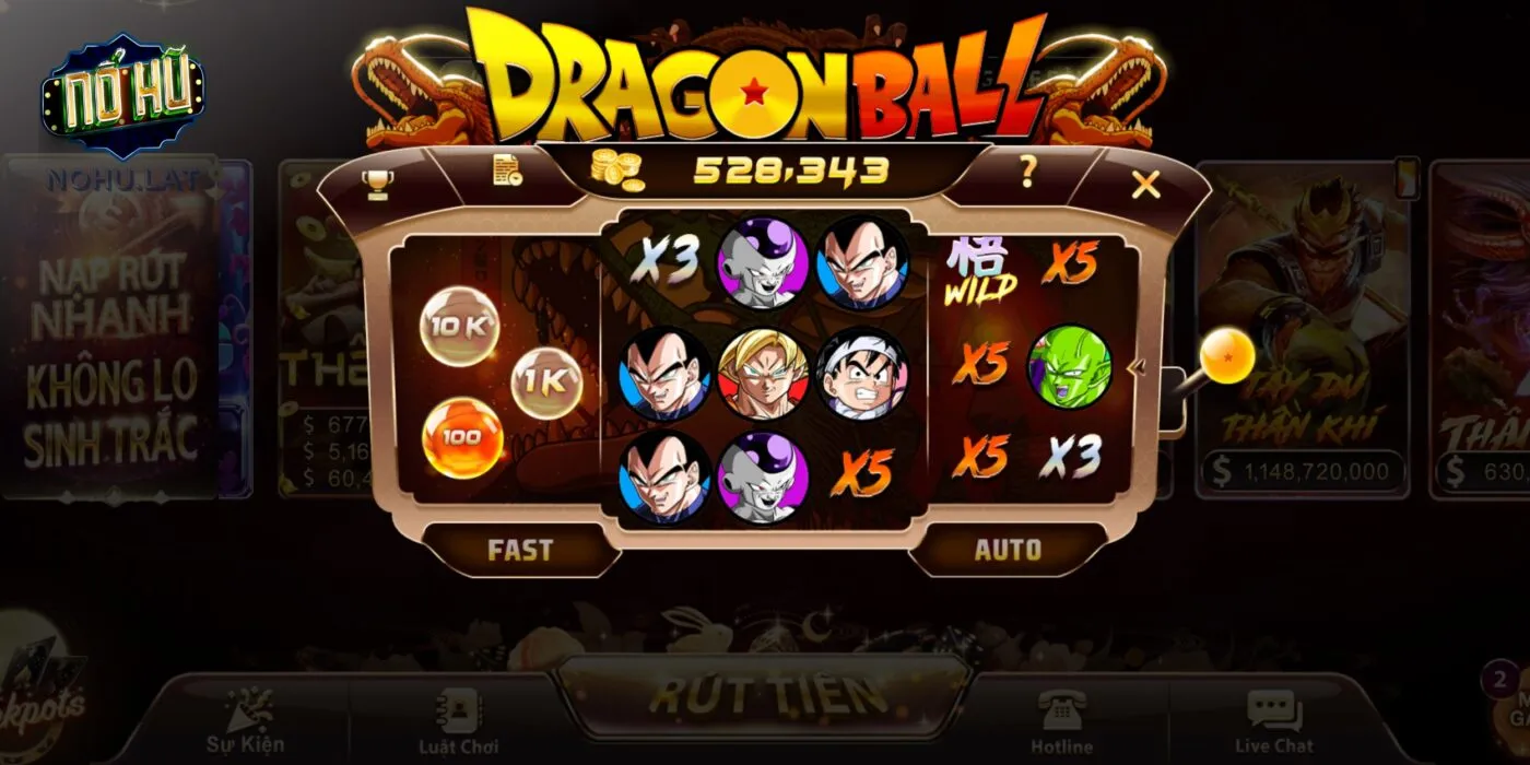 Dragon Ball là mini game dựa trên 7 viên ngọc rồng