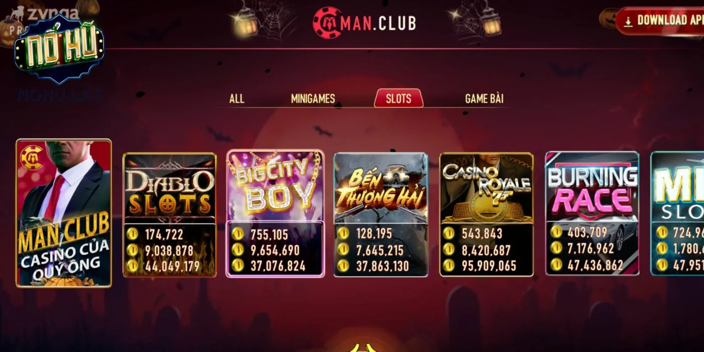 List game nổ hũ đầy ấn tượng của Manclub